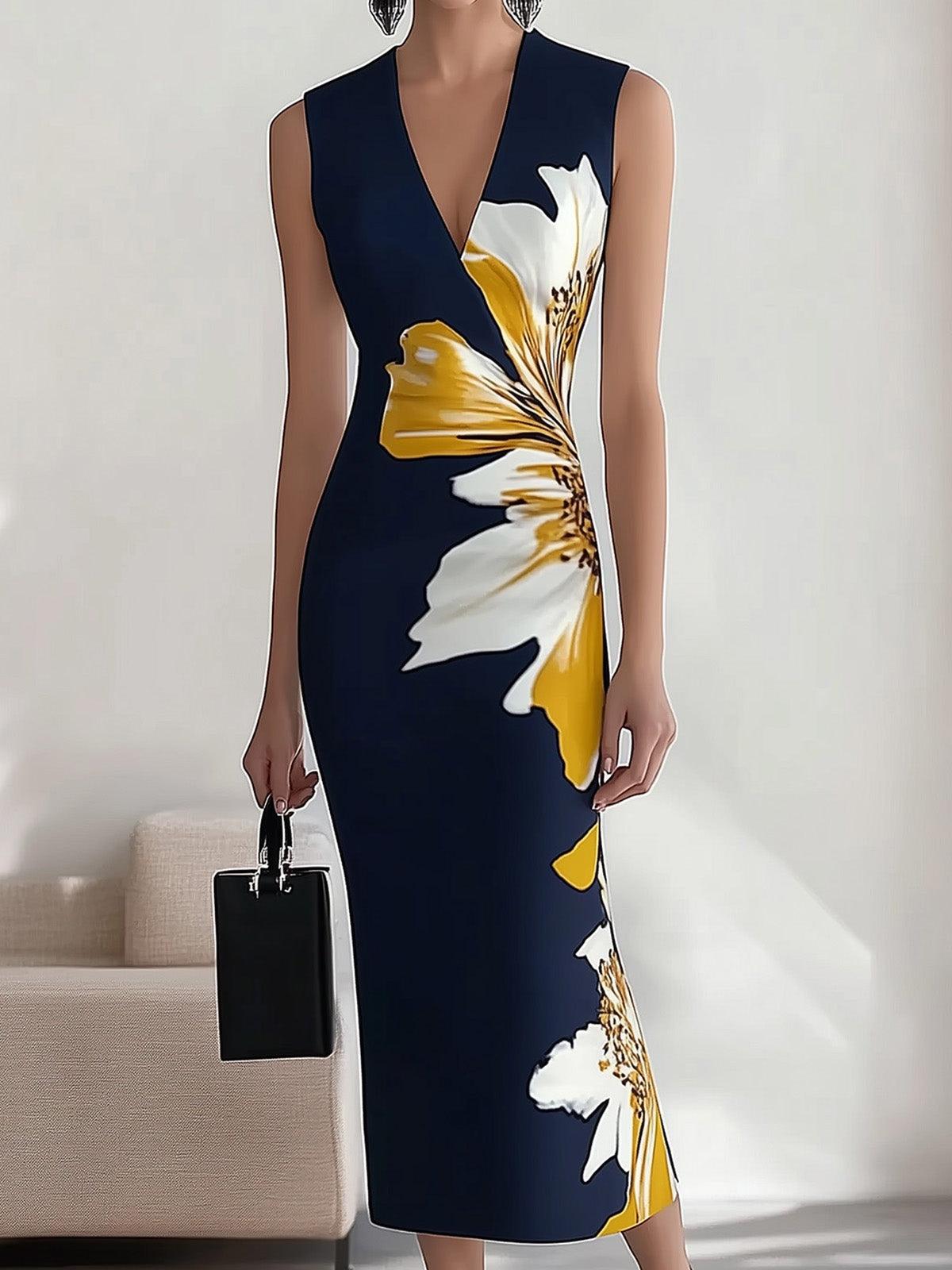 Lily | Vestito Midi Elegante da Ufficio per Festival Glam da Spiaggia