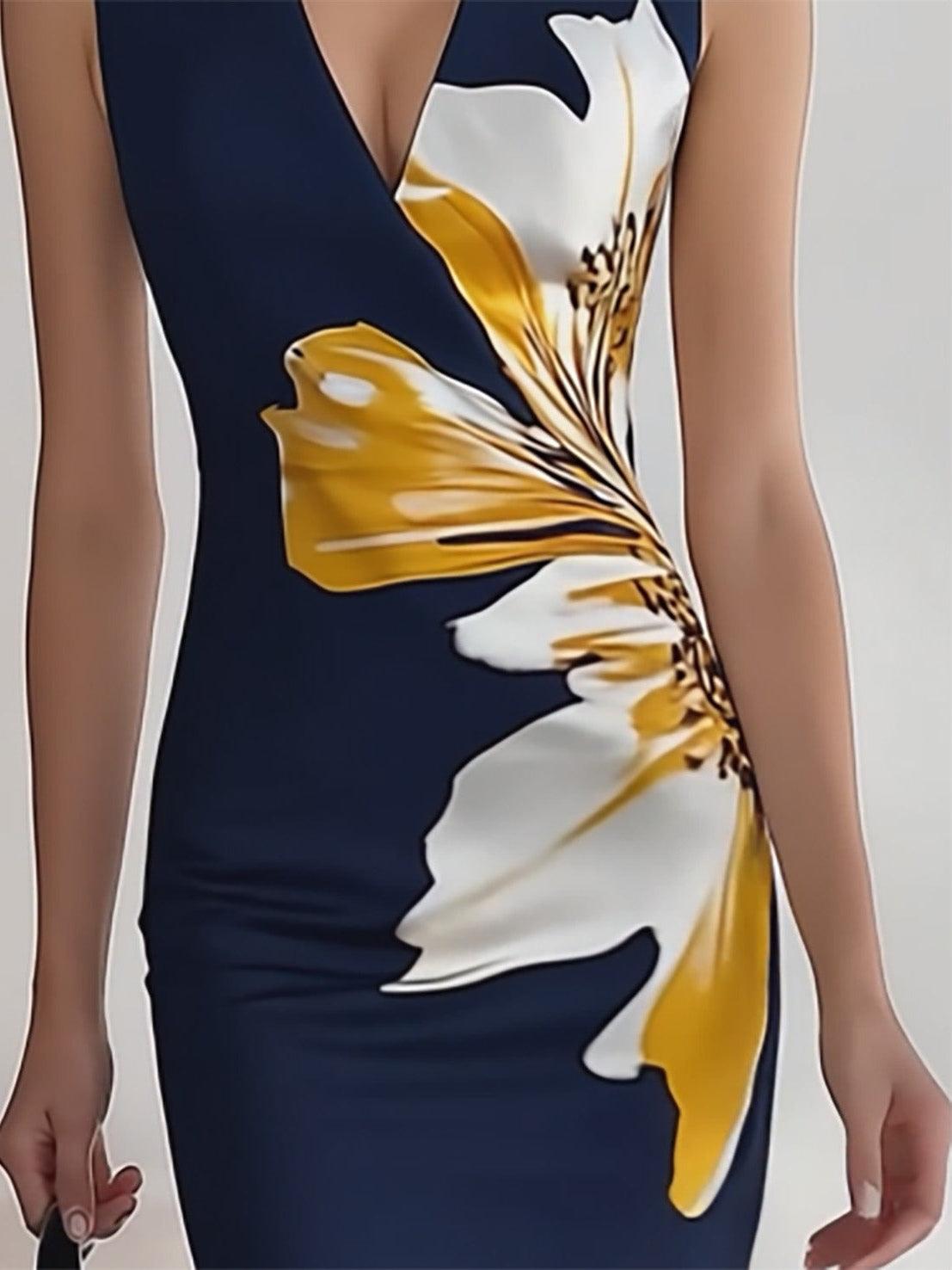 Lily | Vestito Midi Elegante da Ufficio per Festival Glam da Spiaggia