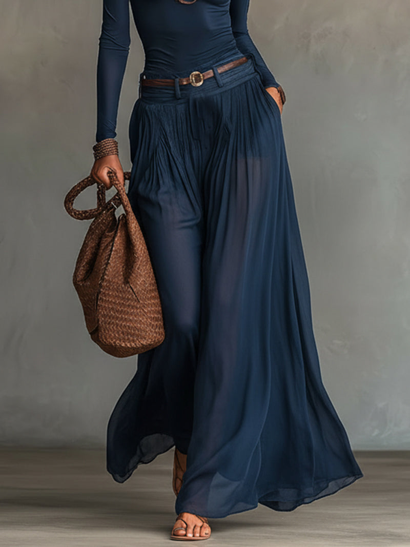 Lore | Top e Gonna a Spalla Unica Blu Navy Due Pezzi