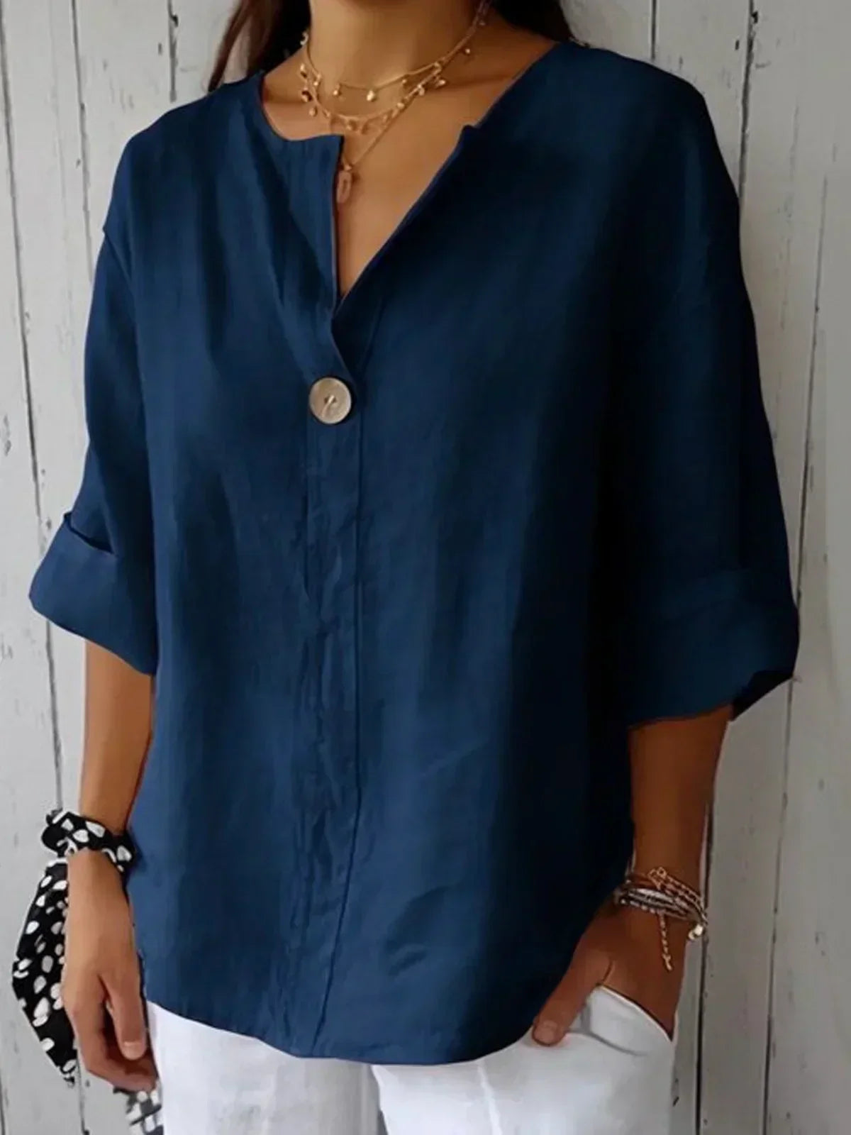 Luna - Blusa Casual a V