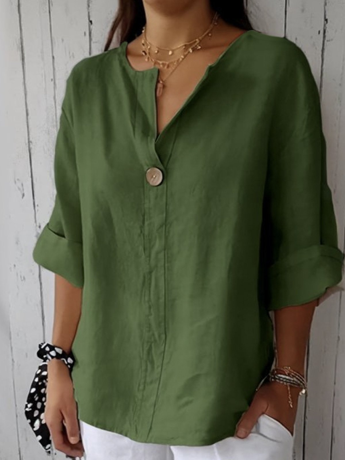 Luna - Blusa Casual a V