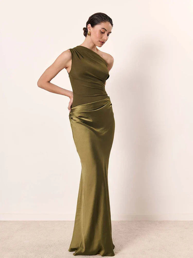 Luna™ | Abito Maxi con Oro in Satin