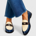 MARLEEN | MOCCASINI BLU MARINO CON TALLONE BASSO