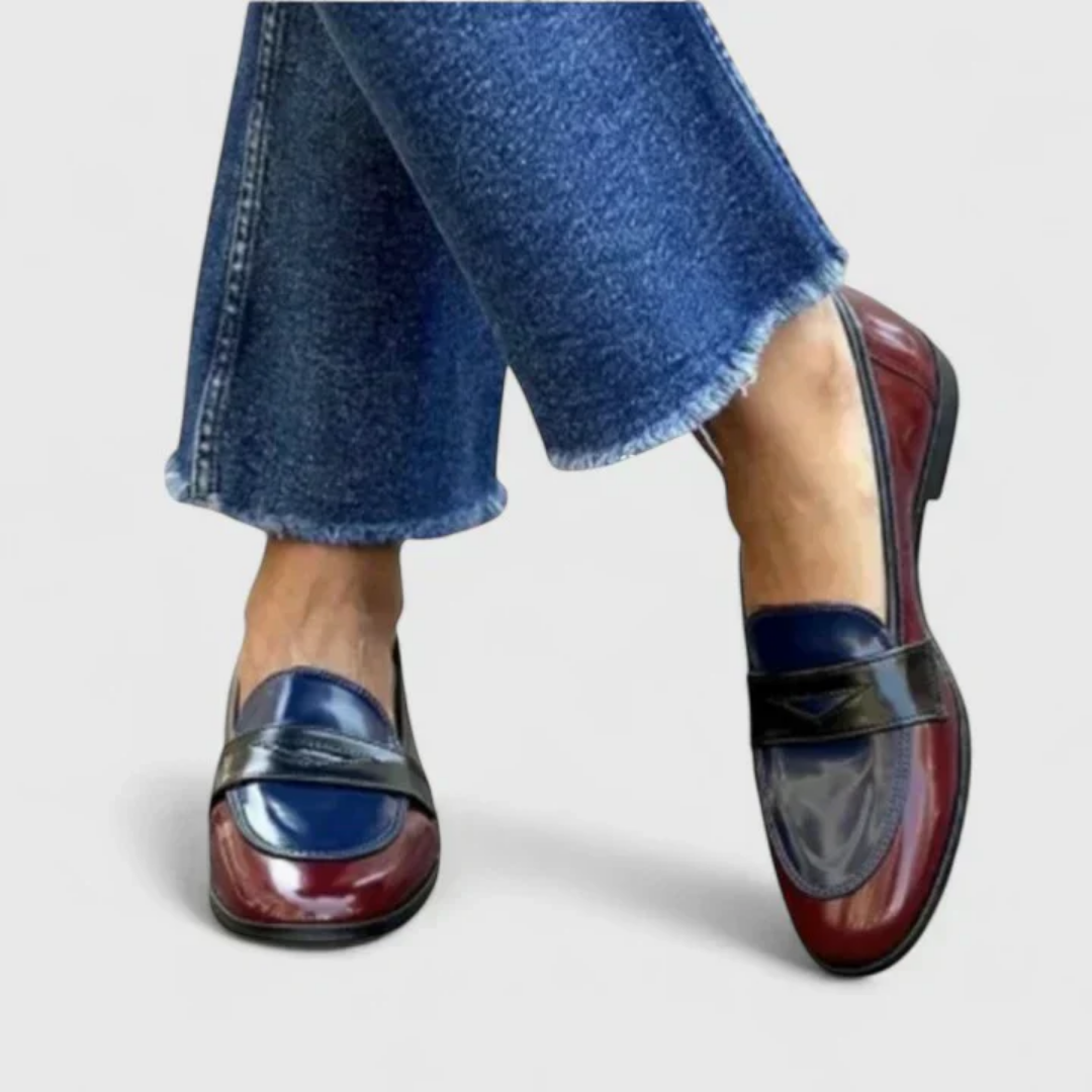 MARLEEN | MOCCASINI BLU MARINO CON TALLONE BASSO