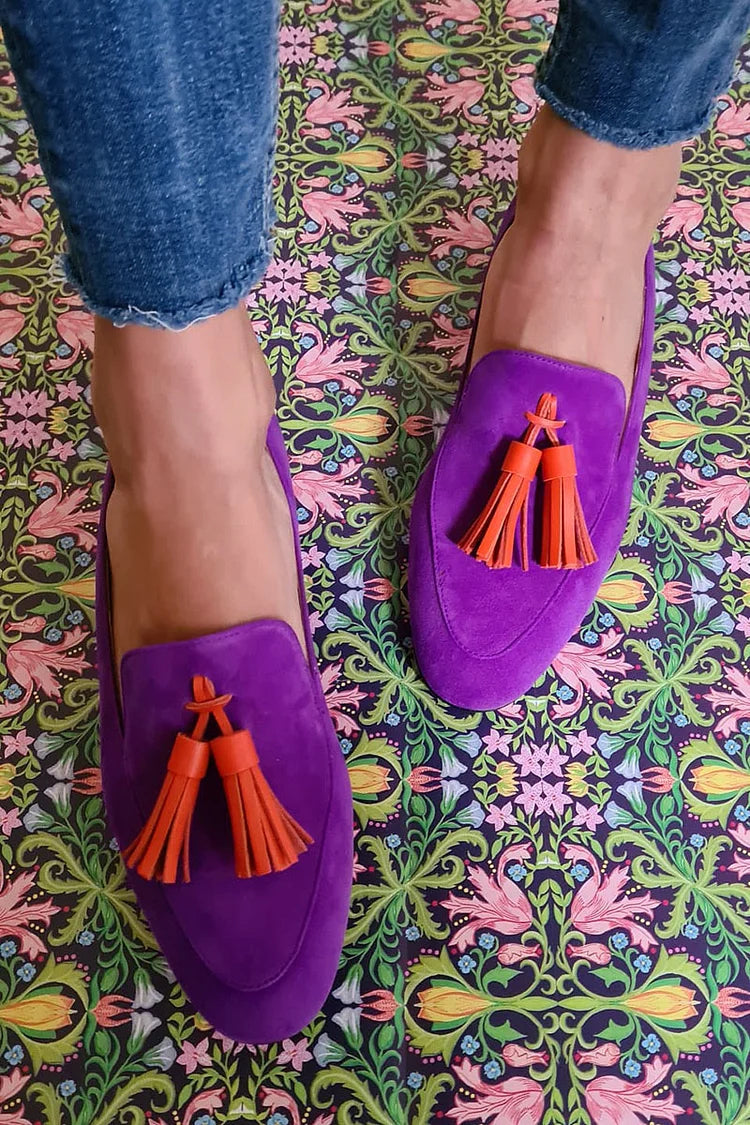 MOCASSINO VIOLA CON NAPPE