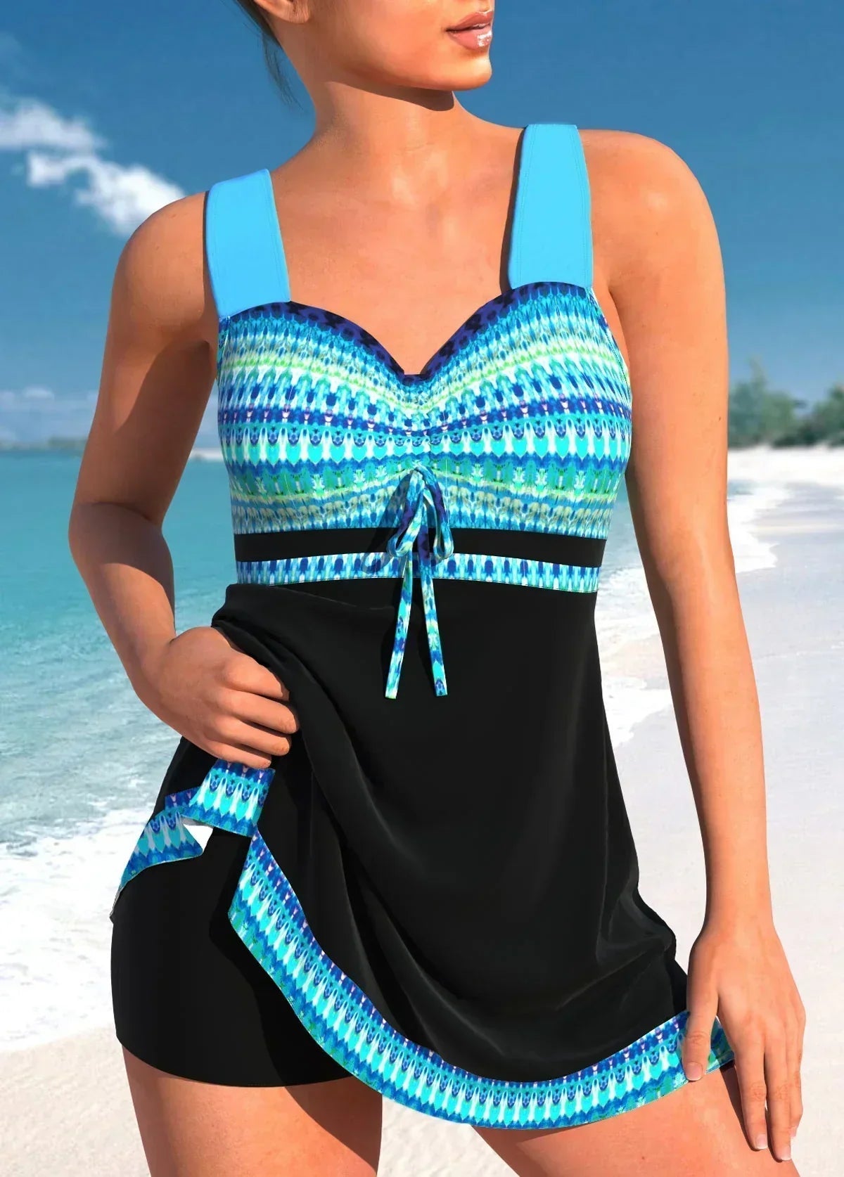 Marbella | Costume da bagno con gonna che copre la pancia