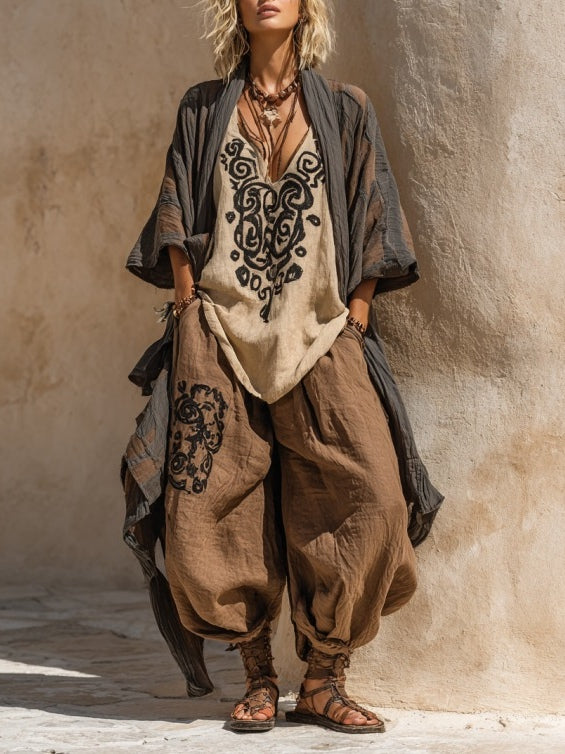 Margaret | Set di Stampa Artistica Bohemien Nomade in Tre Pezzi
