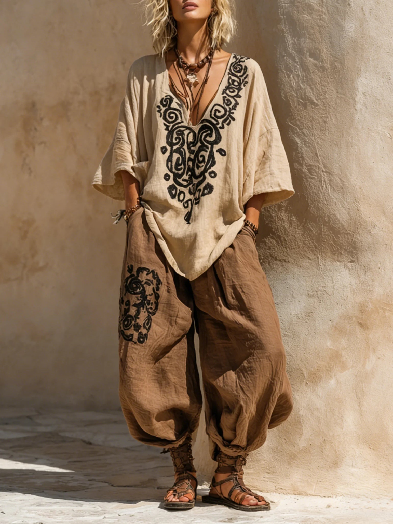Margaret | Set di Stampa Artistica Bohemien Nomade in Tre Pezzi