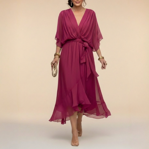 Monica - Vestito con scollo a V