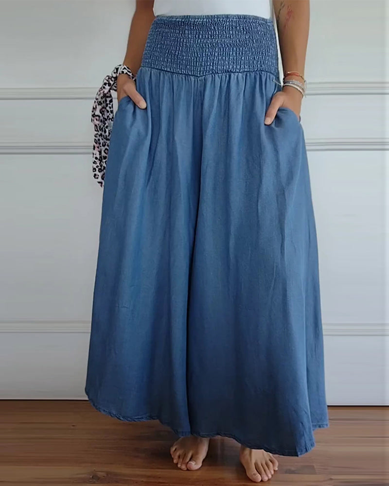 Reina - Pantaloni Comodi a Gamba Larga