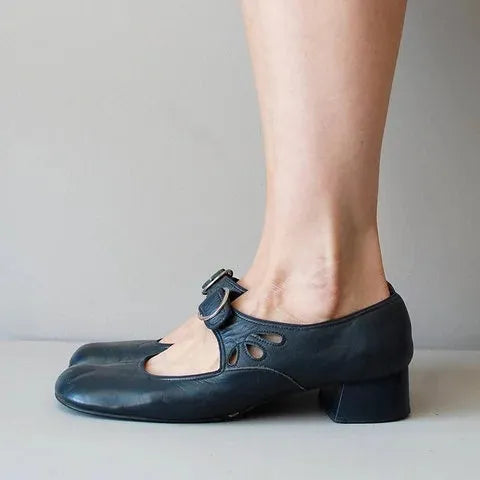 Rosalé | Scarpe rétro francesi con fibbia e tacco stabile