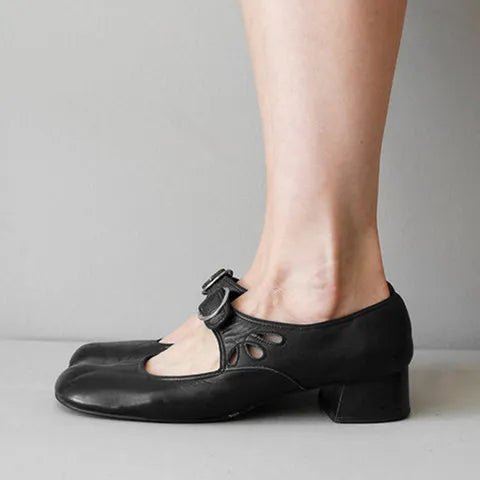 Rosalé | Scarpe rétro francesi con fibbia e tacco stabile
