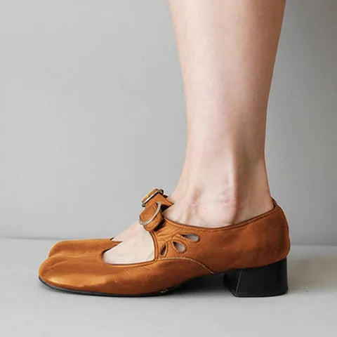 Rosalé | Scarpe rétro francesi con fibbia e tacco stabile