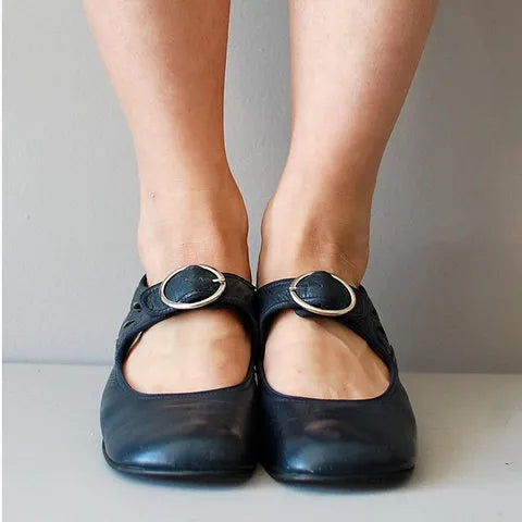 Rosalé | Scarpe rétro francesi con fibbia e tacco stabile