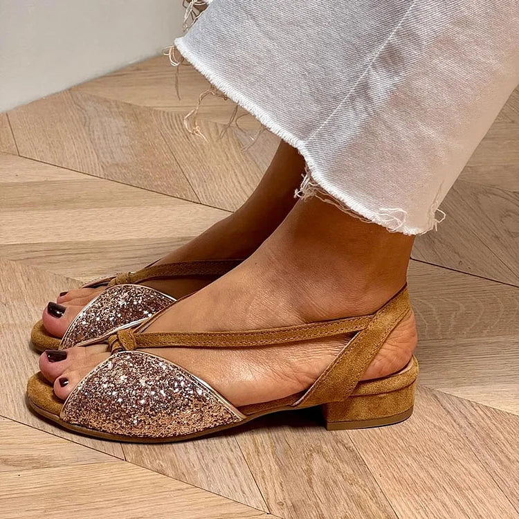 SANDALO GLITTER BASSO