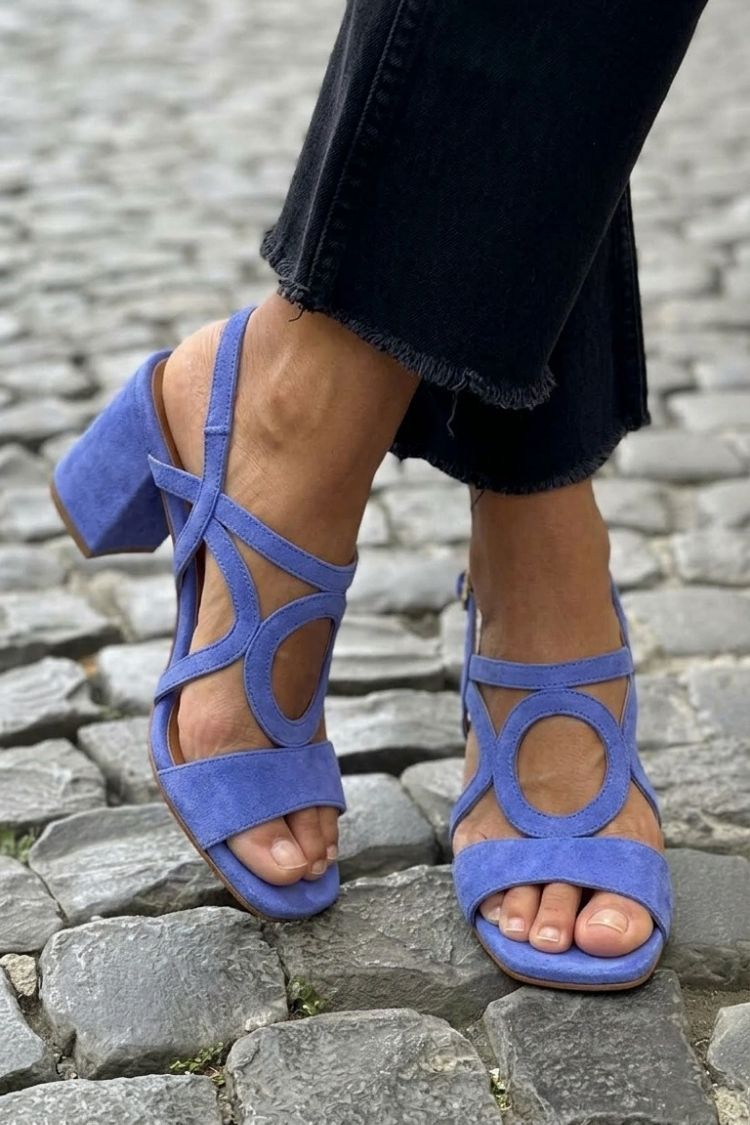 Salia - Sandali con punta quadrata e taglio arrotondato