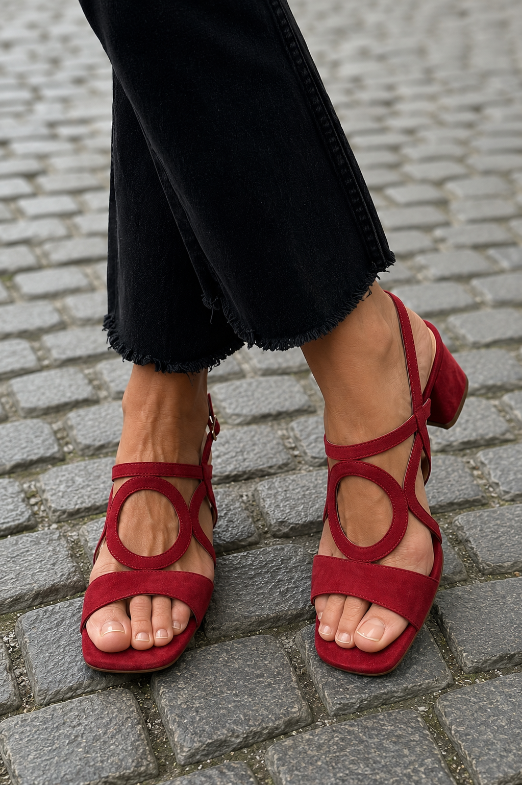 Salia - Sandali con punta quadrata e taglio arrotondato