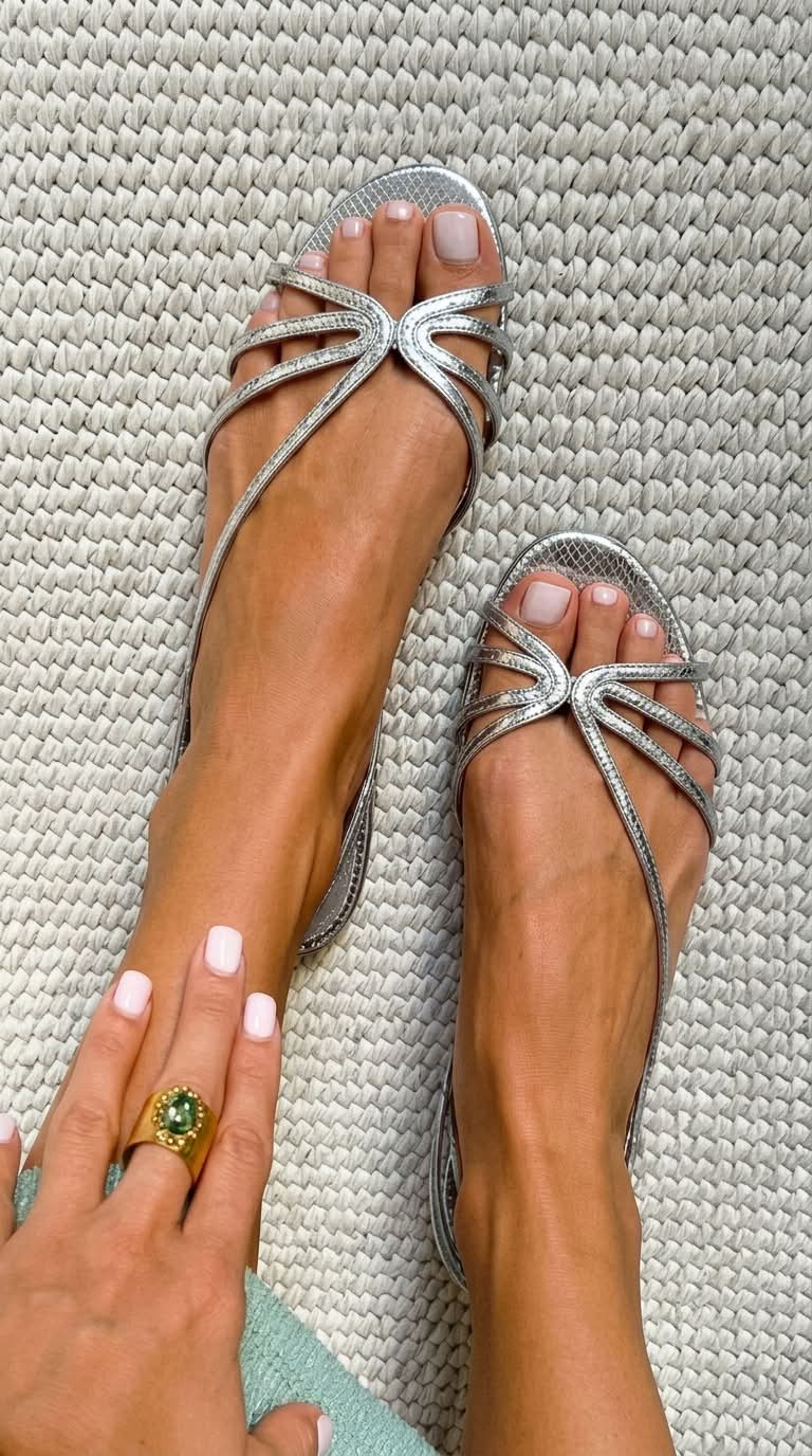 Anna - Sandali metallizzati con cinturini