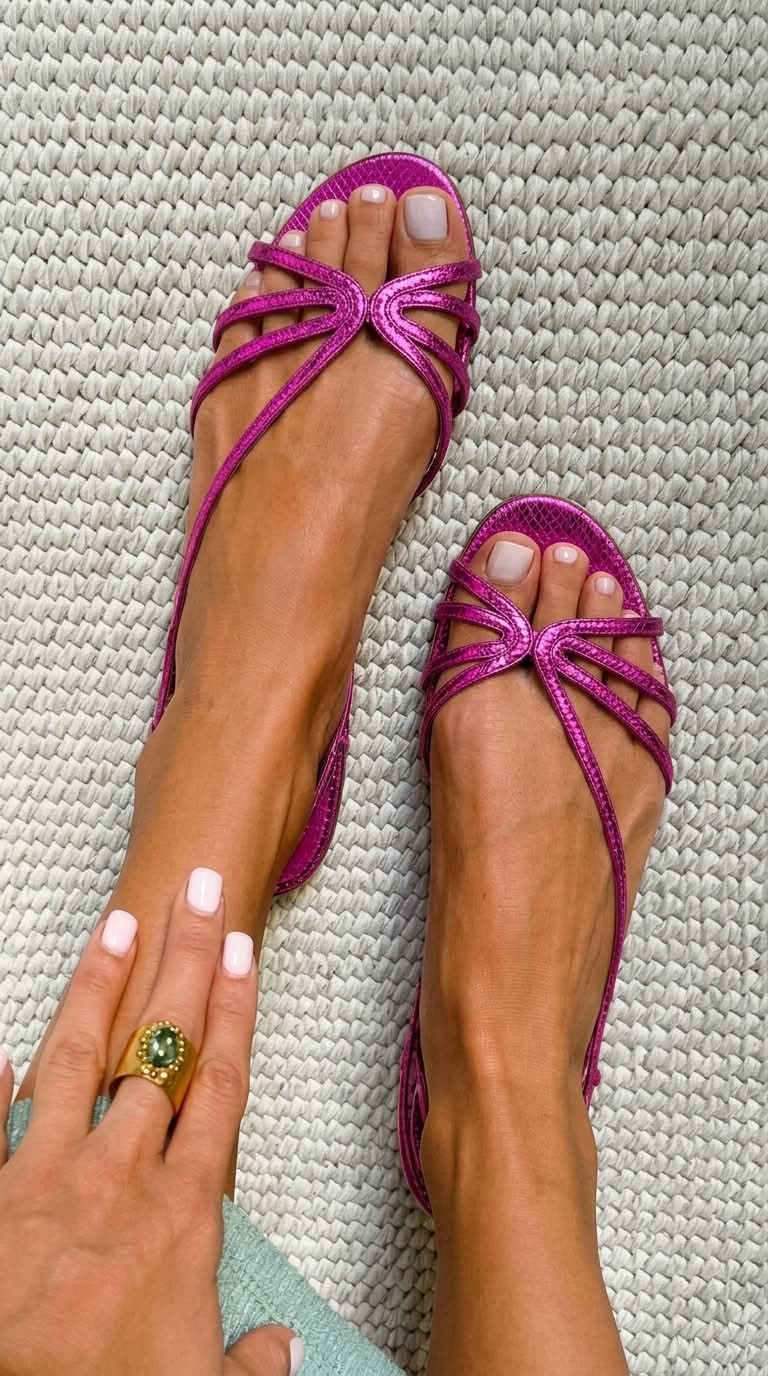 Anna - Sandali metallizzati con cinturini