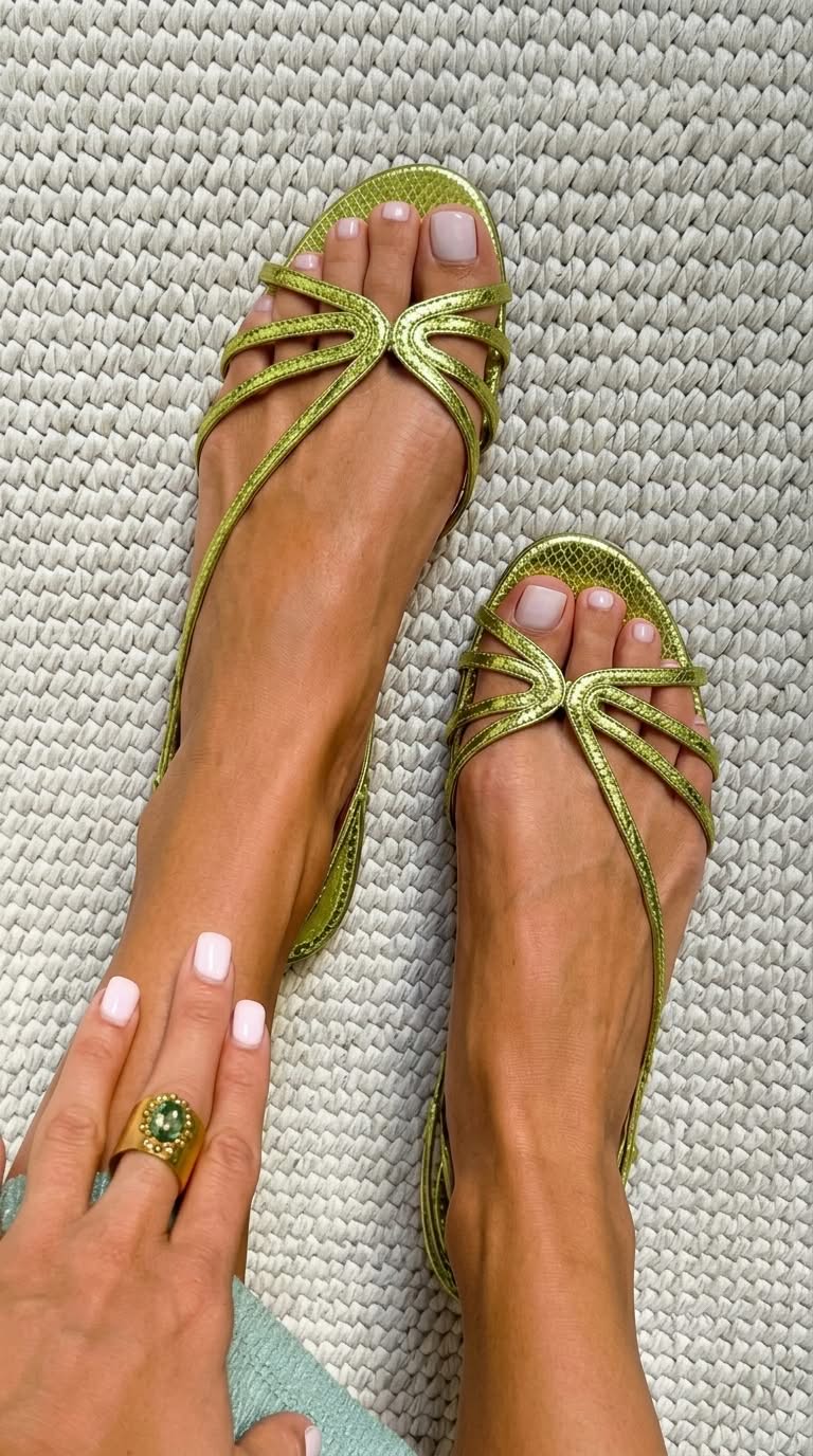 Anna - Sandali metallizzati con cinturini