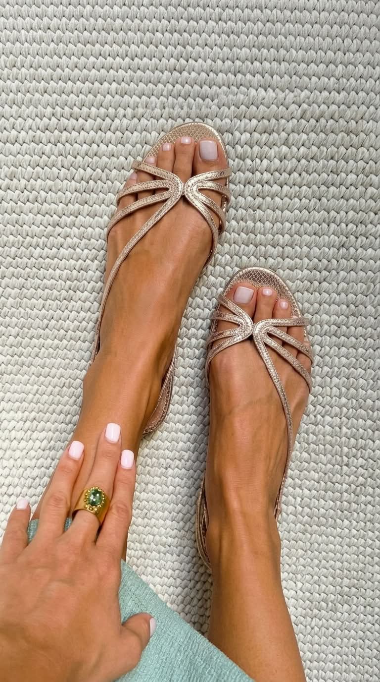 Anna - Sandali metallizzati con cinturini