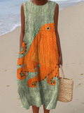Tess | Vestito Midi Oceanic
