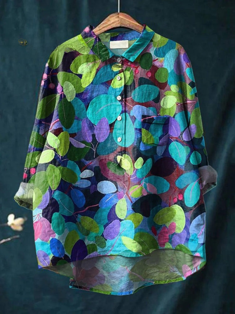 Tiziana – Camicia in lino fantasia