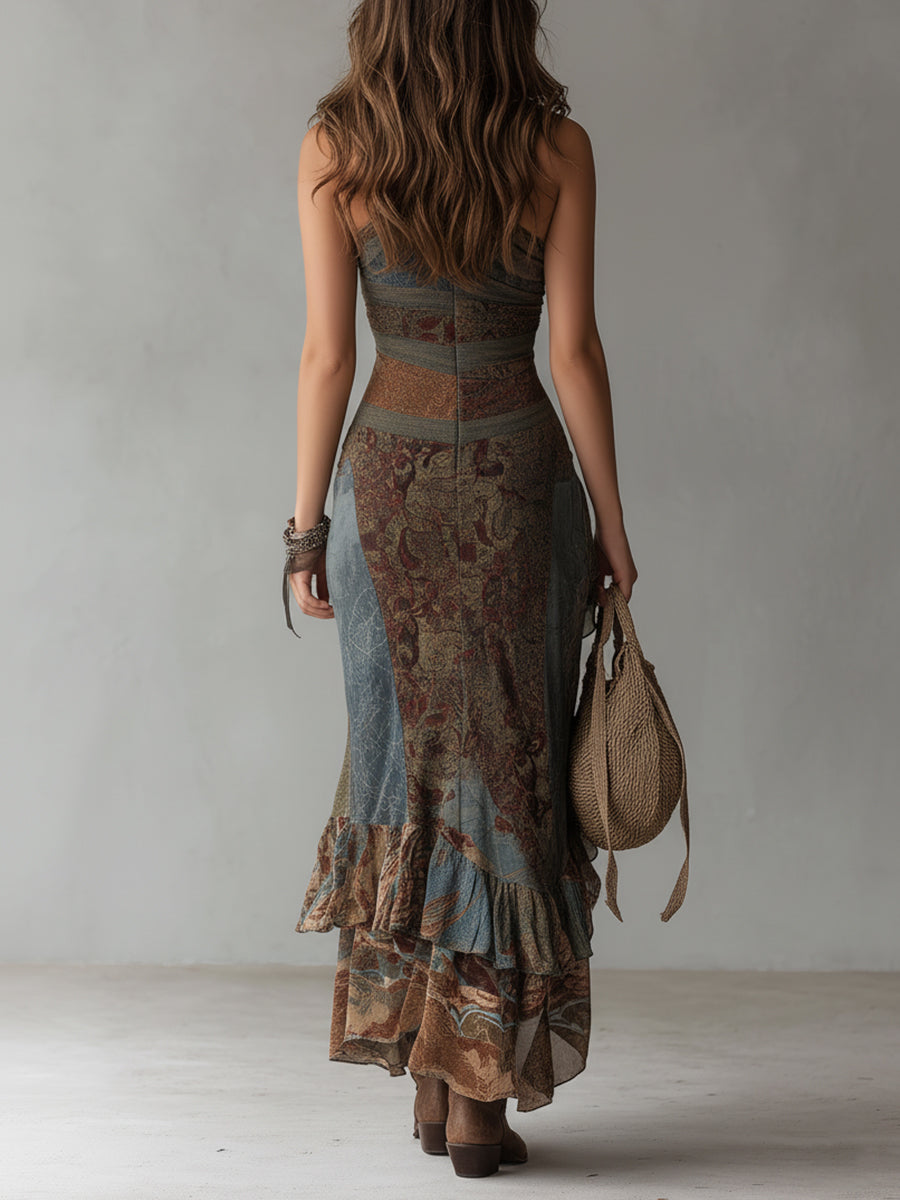 Truus | Vestito Maxi Floreale Vintage