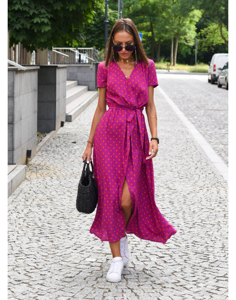 Tzahalit™ | Abito floreale elegante con scollo a V