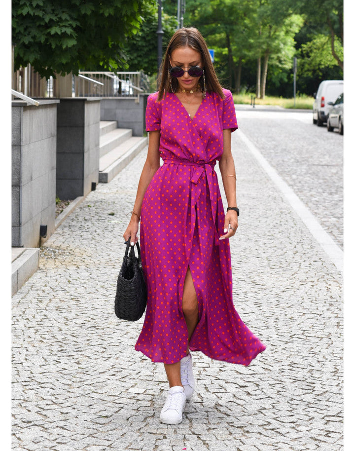 Tzahalit™ | Abito floreale elegante con scollo a V