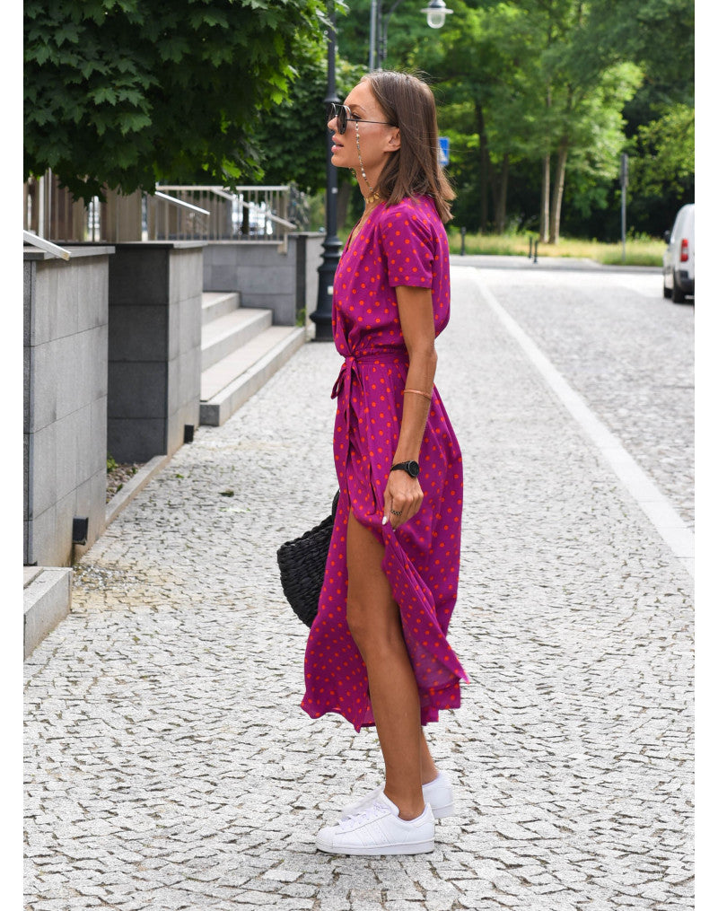 Tzahalit™ | Abito floreale elegante con scollo a V