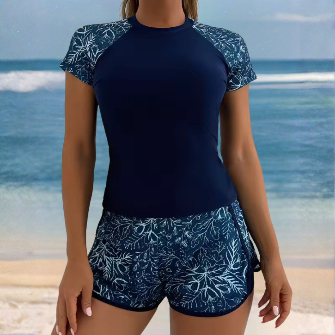 Viviane | Set Costumi da Bagno Due Pezzi a Maniche Corte