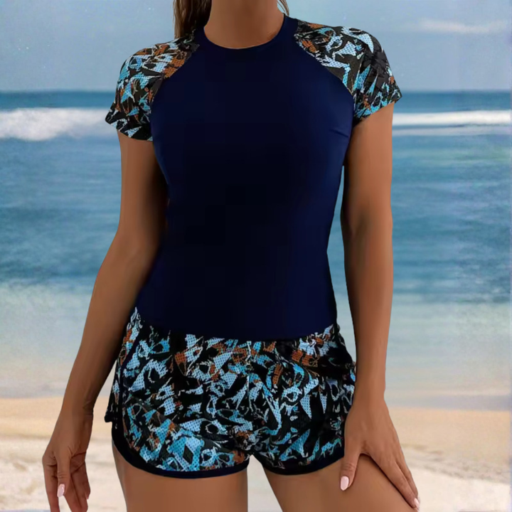 Viviane | Set Costumi da Bagno Due Pezzi a Maniche Corte