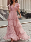 Zoe | Abito Maxi Elegante da Sposa Rosa Chiaro